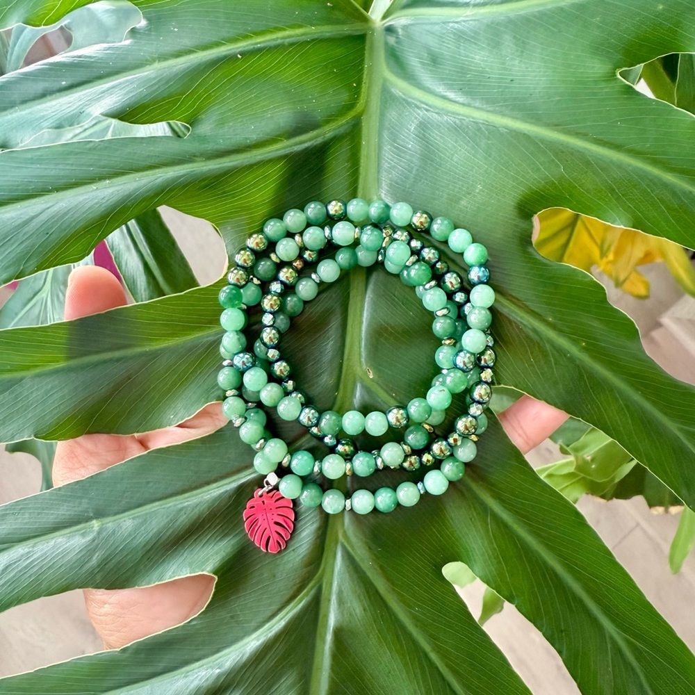 Green Aventurine & Hematite bracelet (one) - Picture 6 of 6